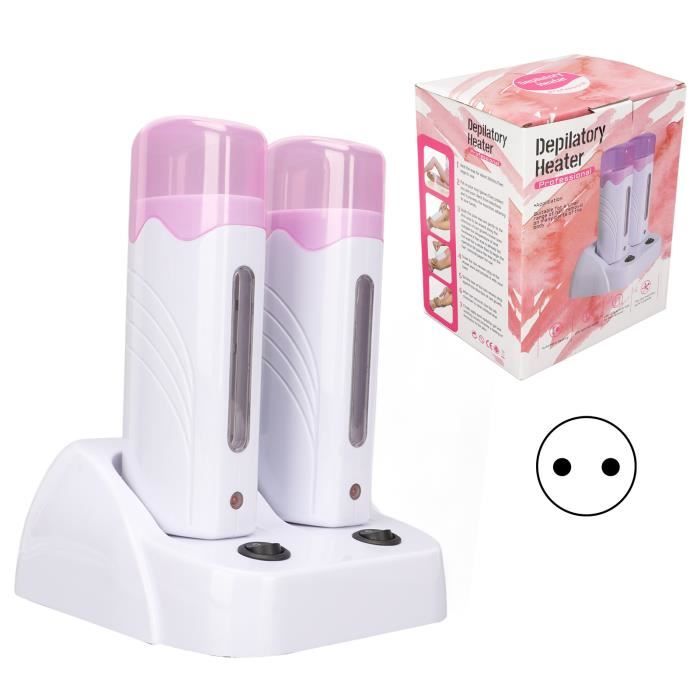 Chauffe-Cire - ZERODIS - Roller Duo 40W - Cartouches de Cire - Prise UE 220V - Portable et léger