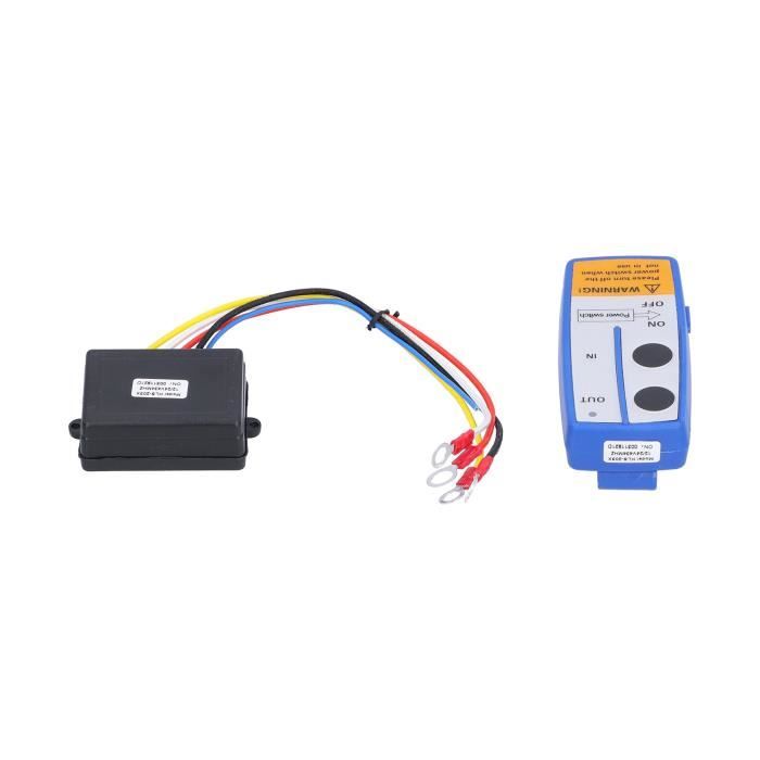 Kit Télécommande Treuil Sans Fil 12V 24V - Portée 75 Pieds, Universel Avec Récepteur Et 2 Commandes