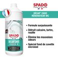 SPADO -Décap'choc rénovateur WC -Nettoyant & Décapant -Désinfecte & désodorise -Compatible Fosse Septique -1L -Fabriqué en France-1