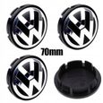 juxinchang- 4pcs Centres de roue 70MM VW Logo caches moyeux pour Volkswagen Toureg 7L6601149B-1