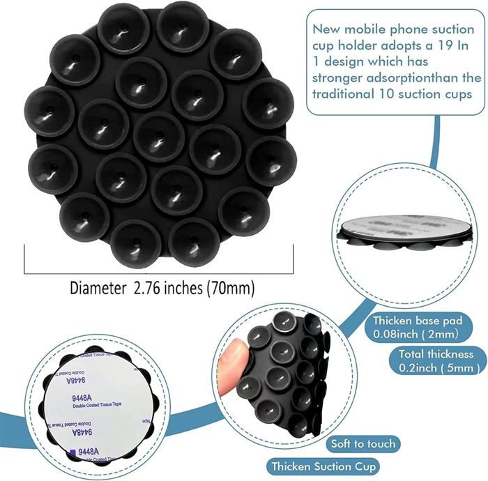 Accessoire Téléphone TikTok Lot De 4 Supports Téléphone Ventouse