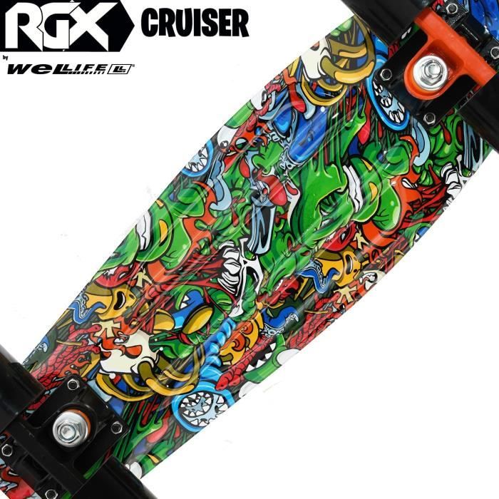 Skateboard Meketec 22 Pouces Mini Cruiser Rétro Bleu Pour Enfants, Jeunes Et Débutants - Planche à Roulettes Manuelle