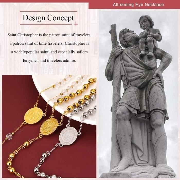 Chapelet Catholique Hématite Bénit Par Le Pape - Notre Dame De Bonne Santé - Perles Rondes