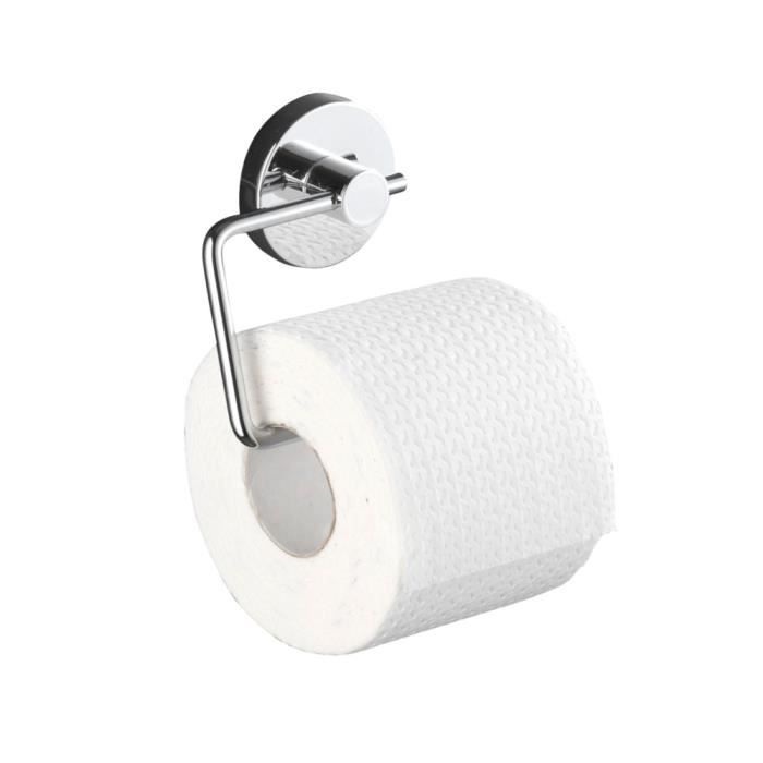 Porte-papier toilette avec bac et brosse WC, kit pratique avec bâton pour  rouleaux supplémentaires et étagère - WENKO, WENKO