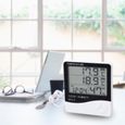 Digital LCD Interieur Thermomètre Hygromètre Testeur Humidité Horloge Cadeau NF-2