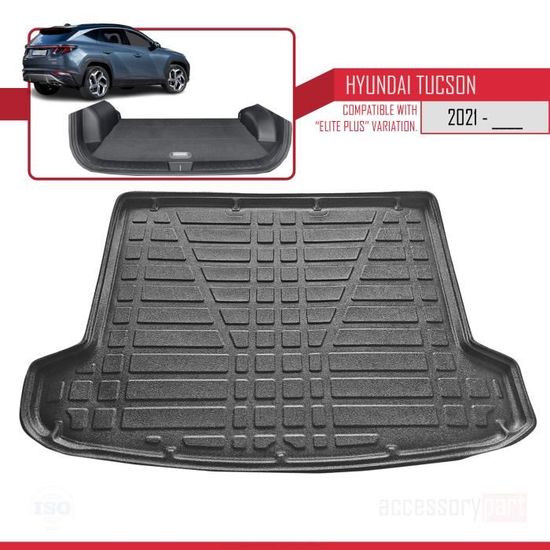 Tapis De Coffre Hyundai Tucson J&J AUTOMOTIVE - Caoutchouc TPE, Anti-dérapant, Bord Haut