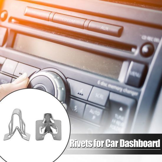 20x Voiture Tableau De Bord Console U Type Clips En Metal DVD CD Panneau Retenue Clips Pour Audi Vw Opel Seat Vehicule Tableau De Bord Snap Clip Attache