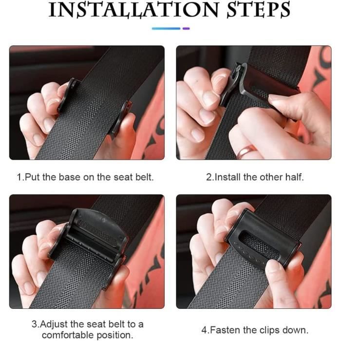 Clip Ceinture De Sécurité Paire Ajusteur Ceinture