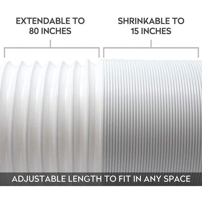 Rallonge Raccord Pour Tuyau D'évacuation Climatiseur Mobile - 13 Cm | Compatible Tuyaux 130/150 Mm | Matière PP Résistante, étanche - 8