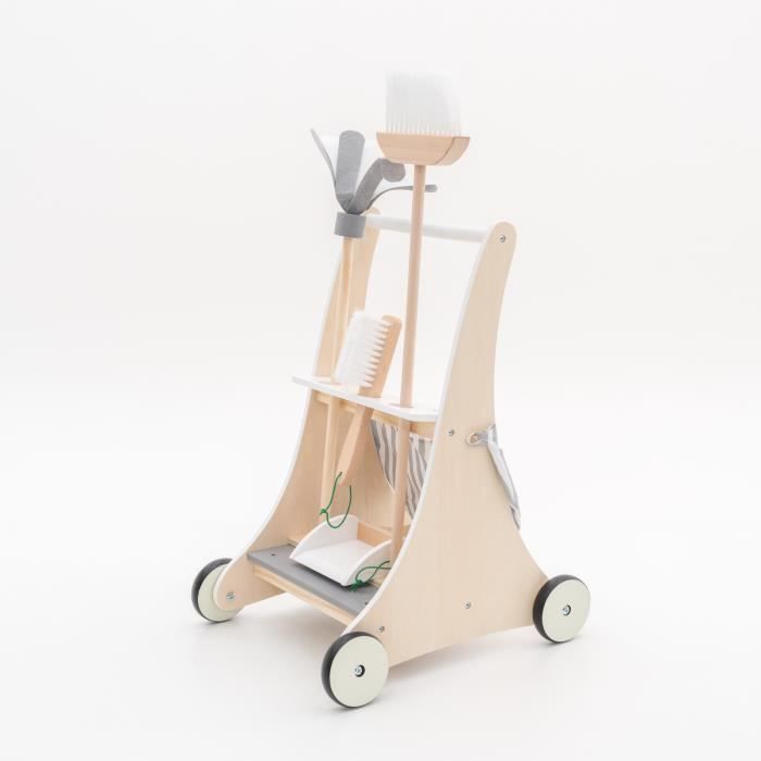 Chariot de Ménage Enfant en Bois avec Aspirateur – Pia - Pinolino