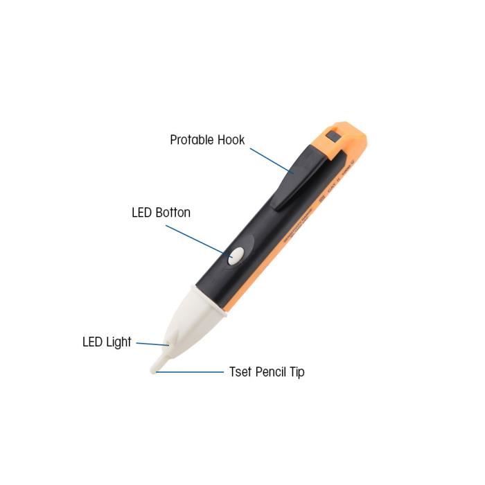 Testeur De Tension NCV Sans Contact Proster - Détection 12-1000V, Alarme Sonore Et Lumineuse