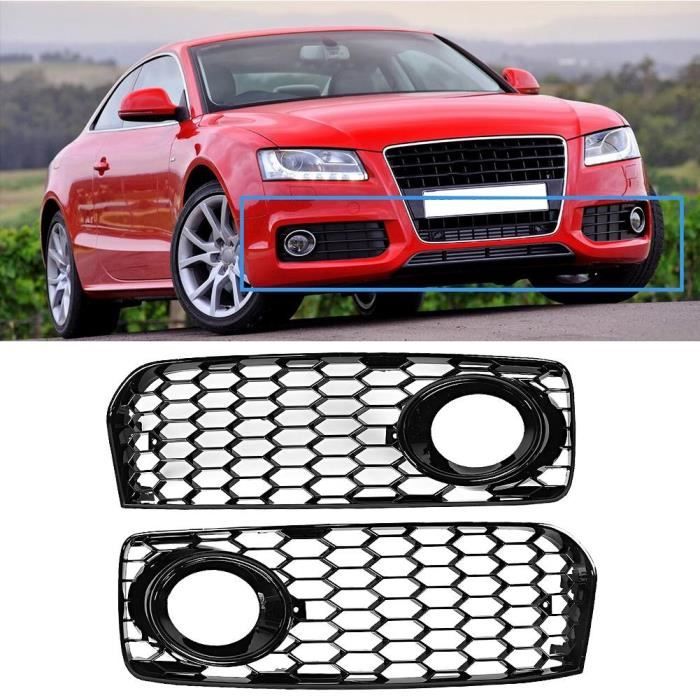 Grille De Pare-choc Avant Droite Pour Audi A5 (2007-2011) - Avec Trous Anti-brouillard - Neuf Sous Blister