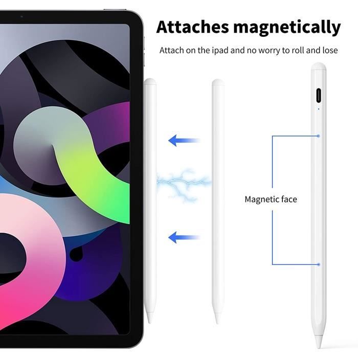 Stylet Pour Ipad Avec Rejet De La Paume, Stylo Ipad Avec Étui Porte-Stylo, Compatible Avec Ipad Stylet Pour Ipad Avec Rejet De La Paume, Stylo Ipad Avec Étui Porte-Stylo, Compatible Avec Ipad