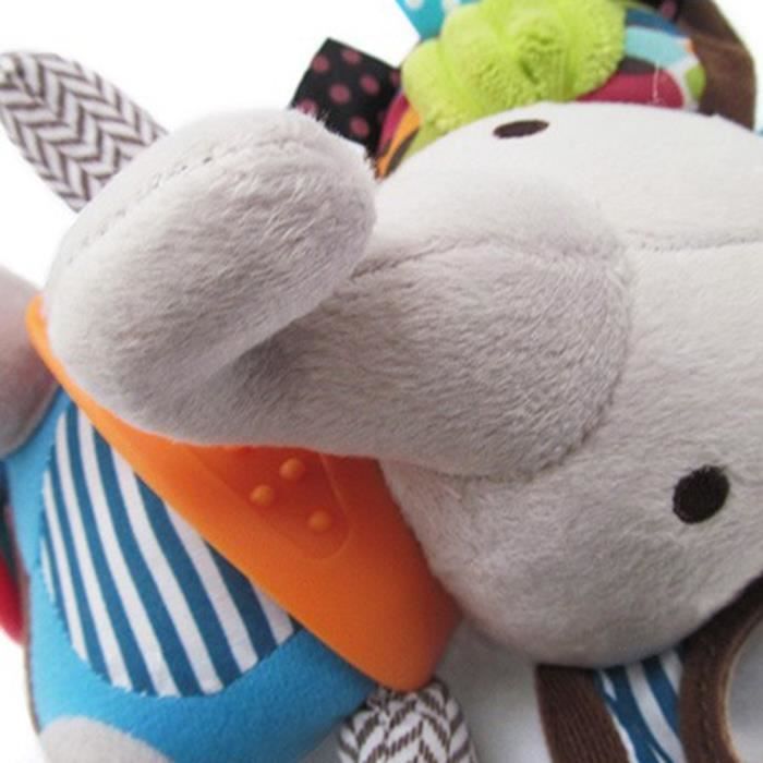 TININNA – Hochet Peluche Lapin étoile à Suspendre, Musique Douce, Activité Poussette, Cadeau Naissance