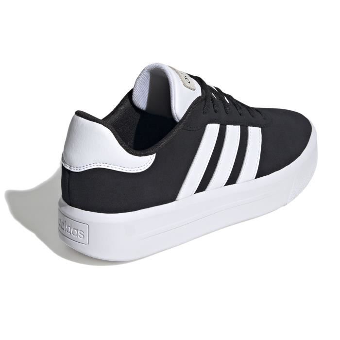 Chaussures Adidas Court Platform Suede pour Femme Noir Noir