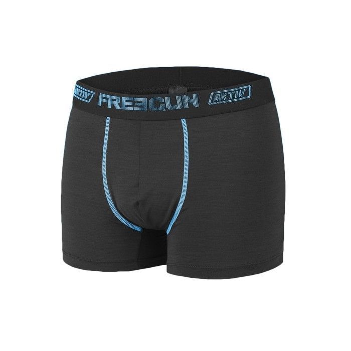 FREEGUN Boxer homme AKTIV calecon homme sport ceinture large 4 cm doux stretch et respirant Lot de 4 noir Noir Cdiscount Sport