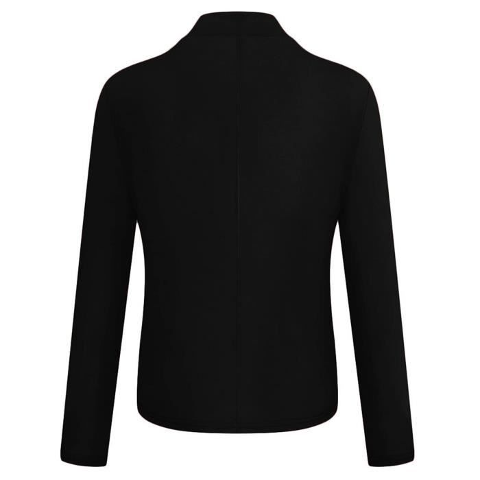 Blazer Femme Business Slim Fit Generique Noir Un Bouton Cardigan Bureau Affaires OL Veste de Soiree Automne Noir Cdiscount Pret a Porter