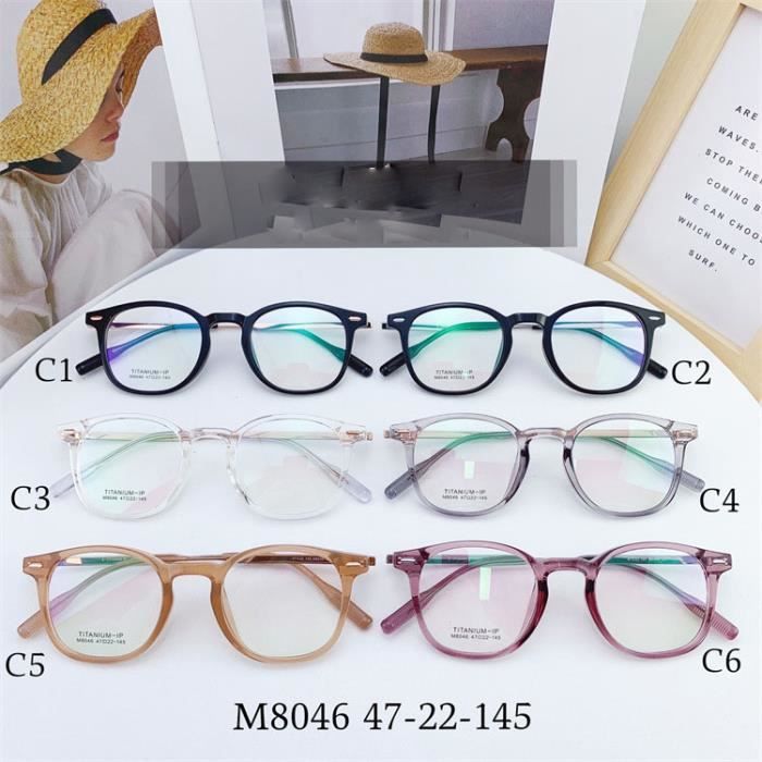 Lunettes optiques homme et femme monture ultra legere en titane pur TR90 argent noir C2 Cdiscount Bijouterie