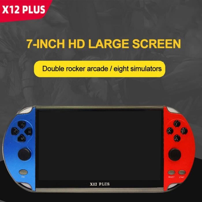 X12 rouge - Console de jeu vidéo rétro avec écran HD pour enfants, plus