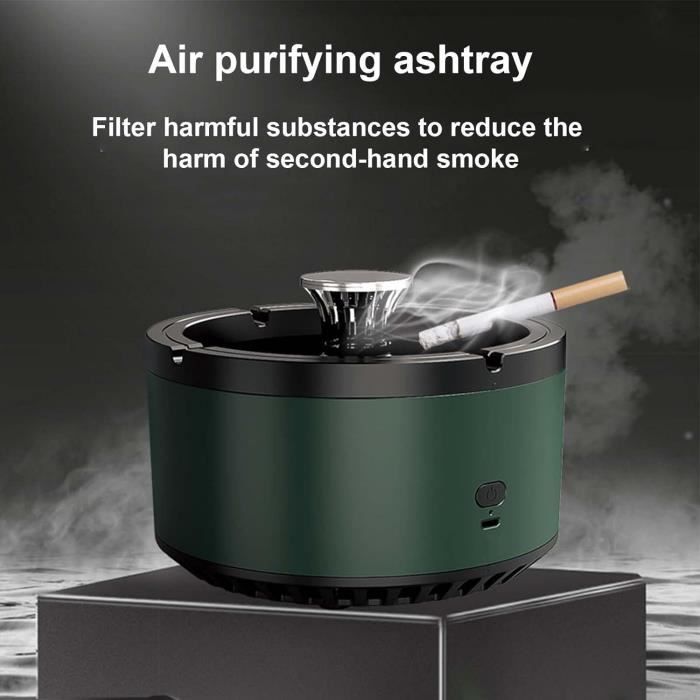 Cendrier électronique intelligent, Cendrier sans fumée pour la maison avec  purificateur d'air, Cendrier multifonctionnel sans[S326]