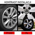 juxinchang- 4pcs Centres de roue 70MM VW Logo caches moyeux pour Volkswagen Toureg 7L6601149B-3