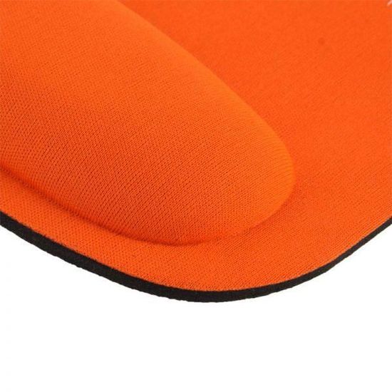 Tapis de Souris Ergonomique Repose Poignet Ultra Fin Confort Optimal Orange  YONIS