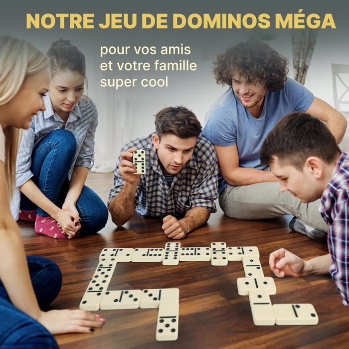 Domino Coffret Bois – Jeu De Société Traditionnel – 28 Pièces – Neuf Sous Blister Domino Voyage