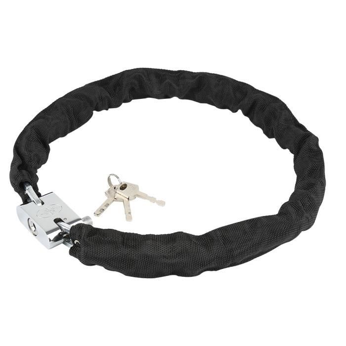Chaîne Antivol Viro 150 Cm Avec Cadenas Blindé - Sécurité Moto Renforcée