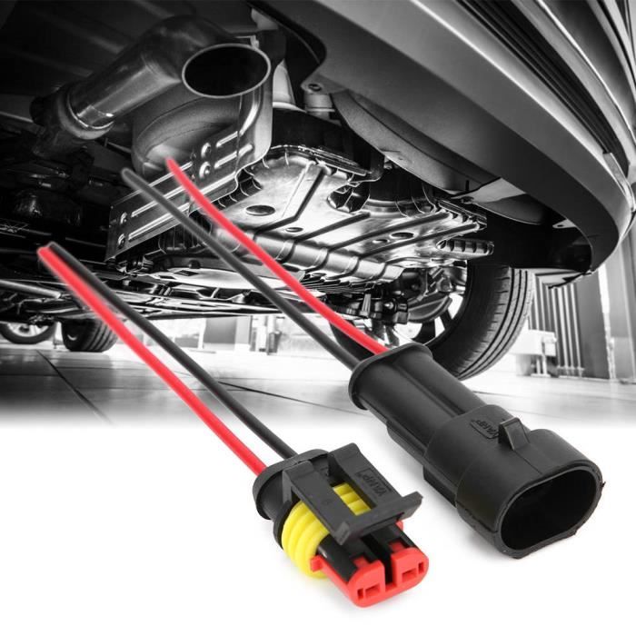 30 Connecteurs Électriques Étanches 2 Broches - Pour Câbles 18-22AWG, 12V-24V - Idéal LED Auto, Éclairage