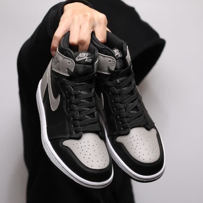 Basket air jordan 1 Retro High OG Shadow 555088 013 Homme Chaussures Entrainement de Sport Noir Gris Noir Cdiscount Chaussures