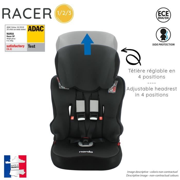 Siège auto inclinable Groupe 1 (9kg à 18kg) - 4 étoiles aux tests TCS -  Noir - Achat / Vente siège auto Siège auto inclinable Group - Cdiscount