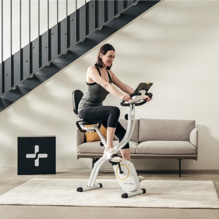 Vélo D'appartement Pliable SportPlus - 24 Niveaux De Résistance, Siège Avec Dossier, Mesure Du Pouls, Silencieux Et Sans Entretien - 11