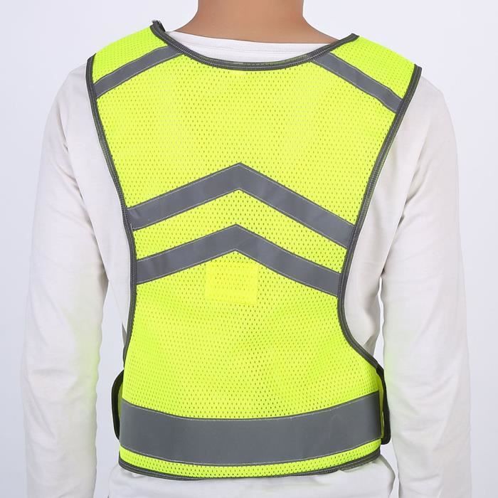 Lot De 10 Gilets Jaunes Haute Visibilité Adulte - Polyester Fluorescent Avec Bandes Réfléchissantes 360°