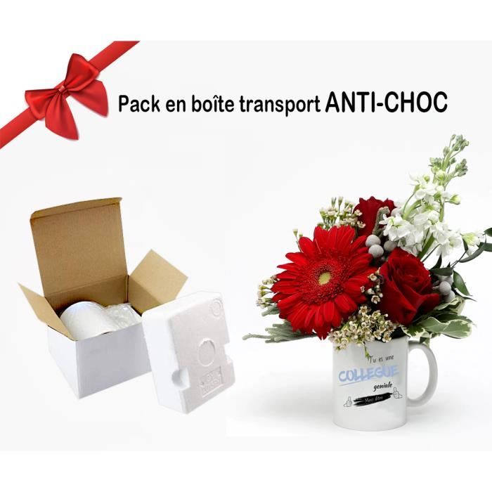 Cadeau personnalisé pour collègue - Mug isotherme 355ml avec visage - Cadeau Plus