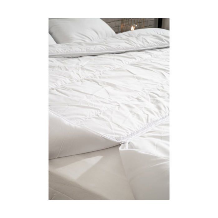 Couette Chaude 240x260cm BLEU CALIN Segmentable - zip pour séparer en 2 ...