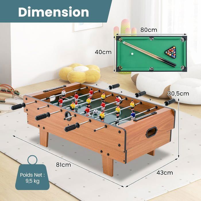 Lot De 8 Poignées En Bois Pour Baby-foot (Tables Portugaises) - Neuf - Marque Bilhares Carrinho