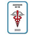 Autocollant Sticker - Vignette Caducée 2023 pour Pare Brise en Vitrophanie - V4 Assistante de Vie  Assistante De Vie-0