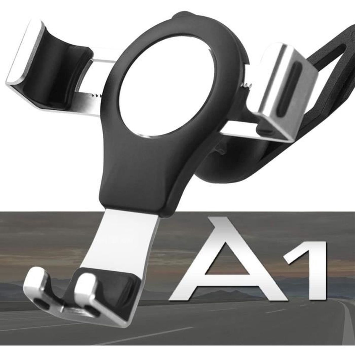 Support Telephone Voiture pour Audi A1 Argent 360 Rotatable Car Phone Holder Car Air Vent Phone Mount Gravity M/éTal Alliage Aluminium Silicium Non Slip Audi Phone Holder Universel