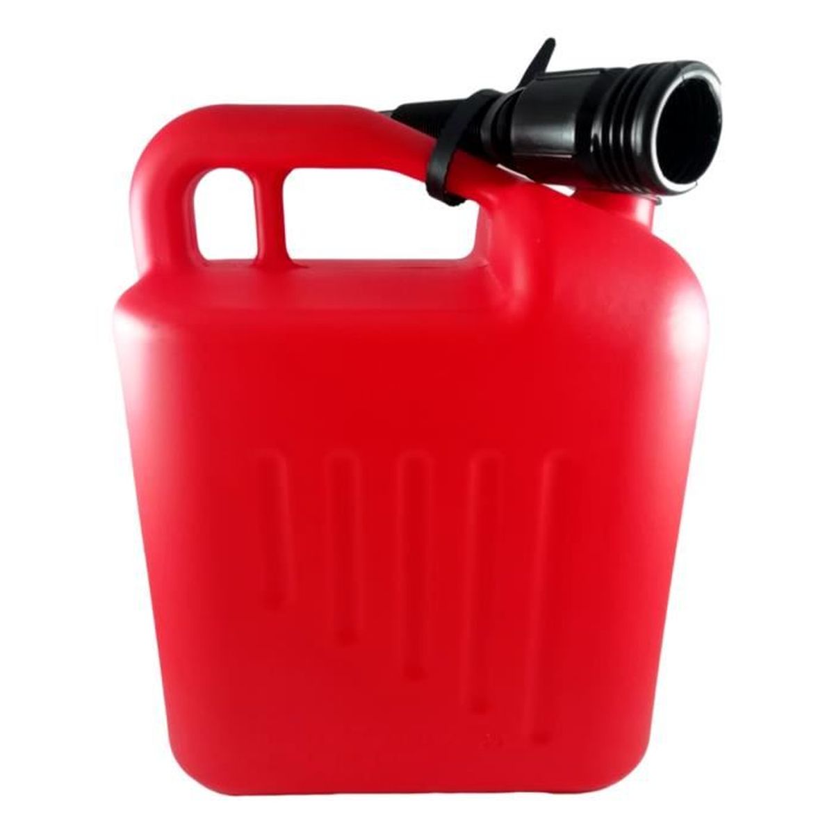 Jerrican en métal rouge pour carburant 10 litres avec bec 24 cm