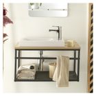 MOB-IN Meuble lave-mains WILO grande largeur avec vasque résine 60cm