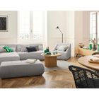 LISA DESIGN Onyx - canapé modulable d'angle gauche - 5 places - en velours côtelé - Gris clair