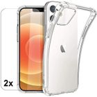 Coque pour iPhone 12 - MASSILIA TECH - Transparent - Silicone Gel - Verre Trempé - Bords Renforcés