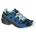 Chaussures de running SALOMON Speedcross 5 Gtx W pour femme - Noir, Bleu - Canvas - Lacets