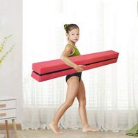 Poutre de Gymnastique Pliable, Poutre d'équilibre Antidérapante en Daim pour Enfant Adulte Entraînement Sportif 2.1m