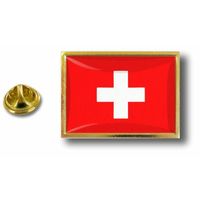 pins pin badge pin's metal epoxy avec pince papillon drapeau suisse swiss