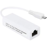 Adaptateur Ethernet USB2.0, Adaptateur de Carte Réseau, Adaptateur Ethernet Micro USB vers RJ45 pour Raspberry Pi Zero 1.3-W[O361]
