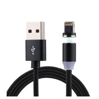 Cable de charge magnétique resistant 1M compatible Apple iPhone X Couleur Noir -Marque YuanYuan