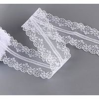 Rouleau de dentelle blanc dentelle garniture ruban rétro artisanat bricolage décoration de mariage 15 m * 2 rouleaux