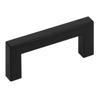 SOTECH 10 pièces Poignées de meuble E8 Entraxe 64 mm en acier inoxydable noir mat
