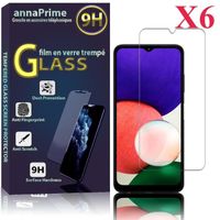VCOMP® Pour Samsung Galaxy A22 5G 6.6": Lot - Pack de 6 Films de protection écran Verre Trempé